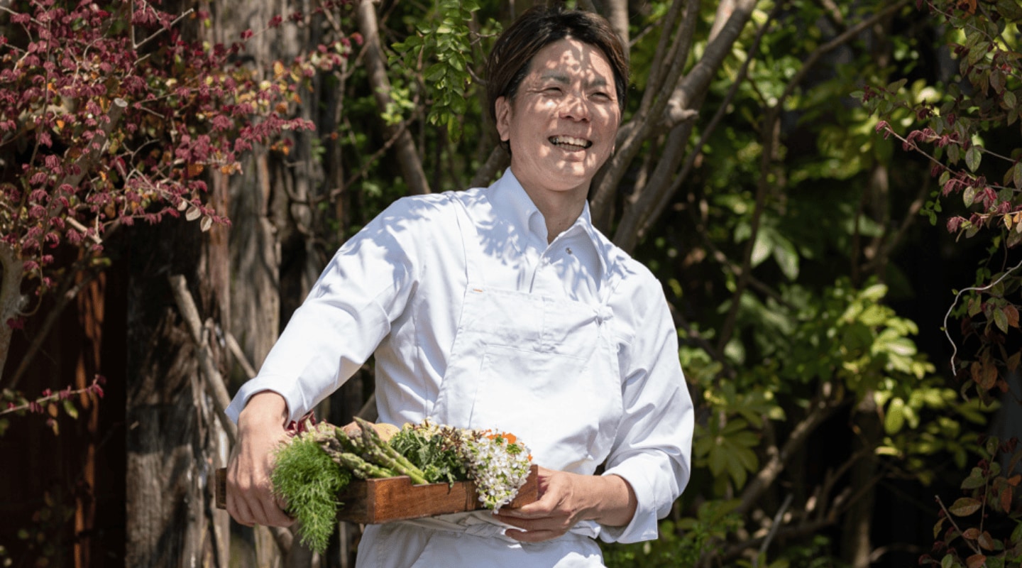 Kanji Kobayashi in his garden Kanji Kobayashi in his garden