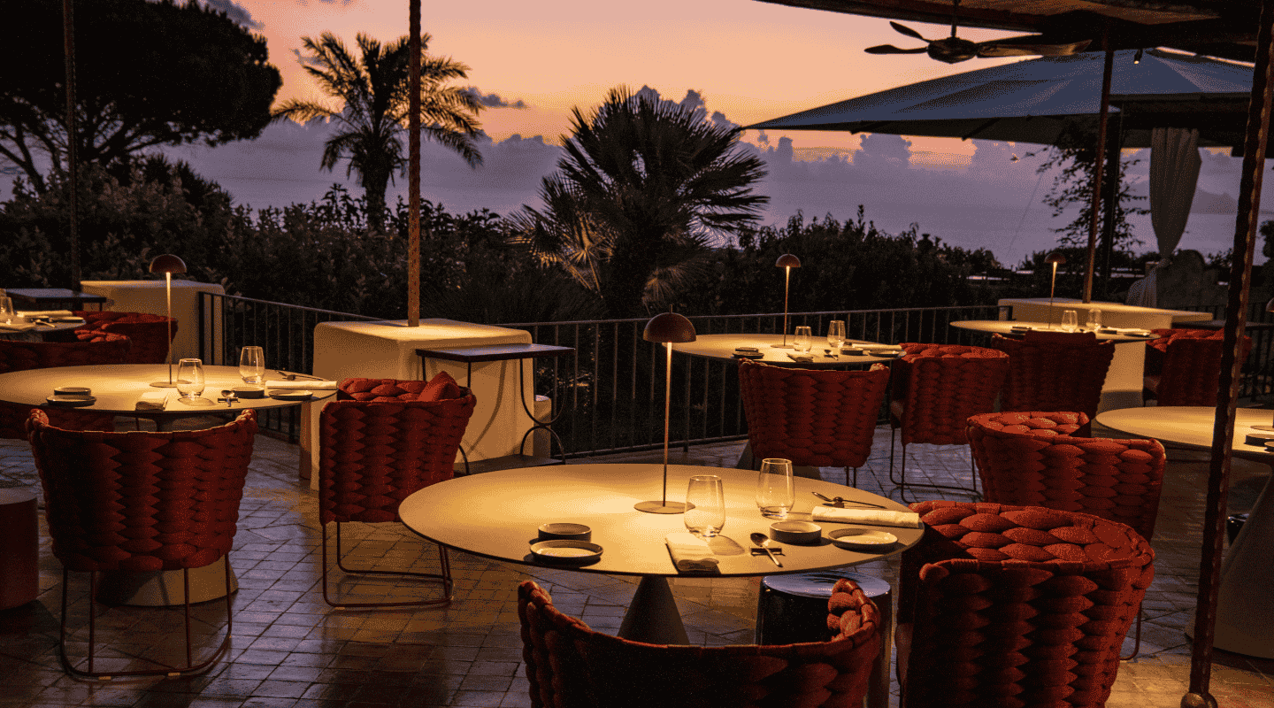 Martina Caruso Signum restaurant terrace at sunset Martina Caruso Signum restaurant terrace at sunset