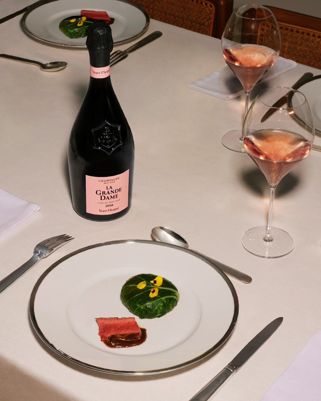 Veuve Clicquot recette festive de Veau en accord avec La Grande Dame Ros&eacute; 2018