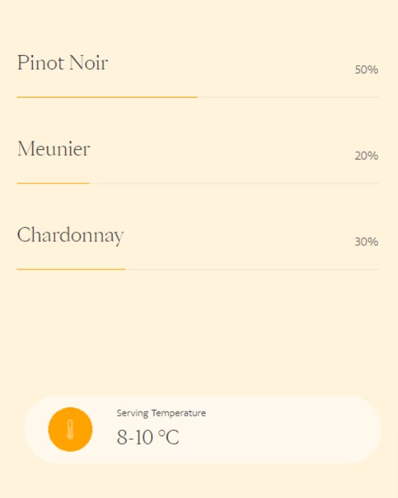Clicquot Ros&eacute; champagne vines details and serving temperature