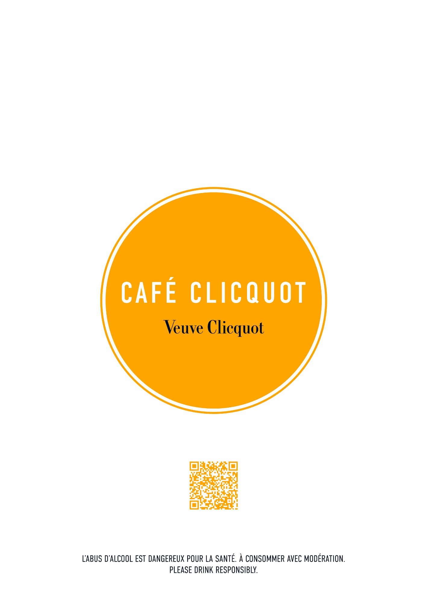 Menu Caf&eacute; CLicquot 