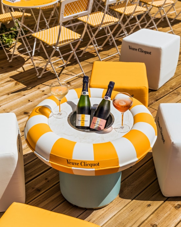 Veuve Clicquot RICH & RICH Rosé servis sur glace
