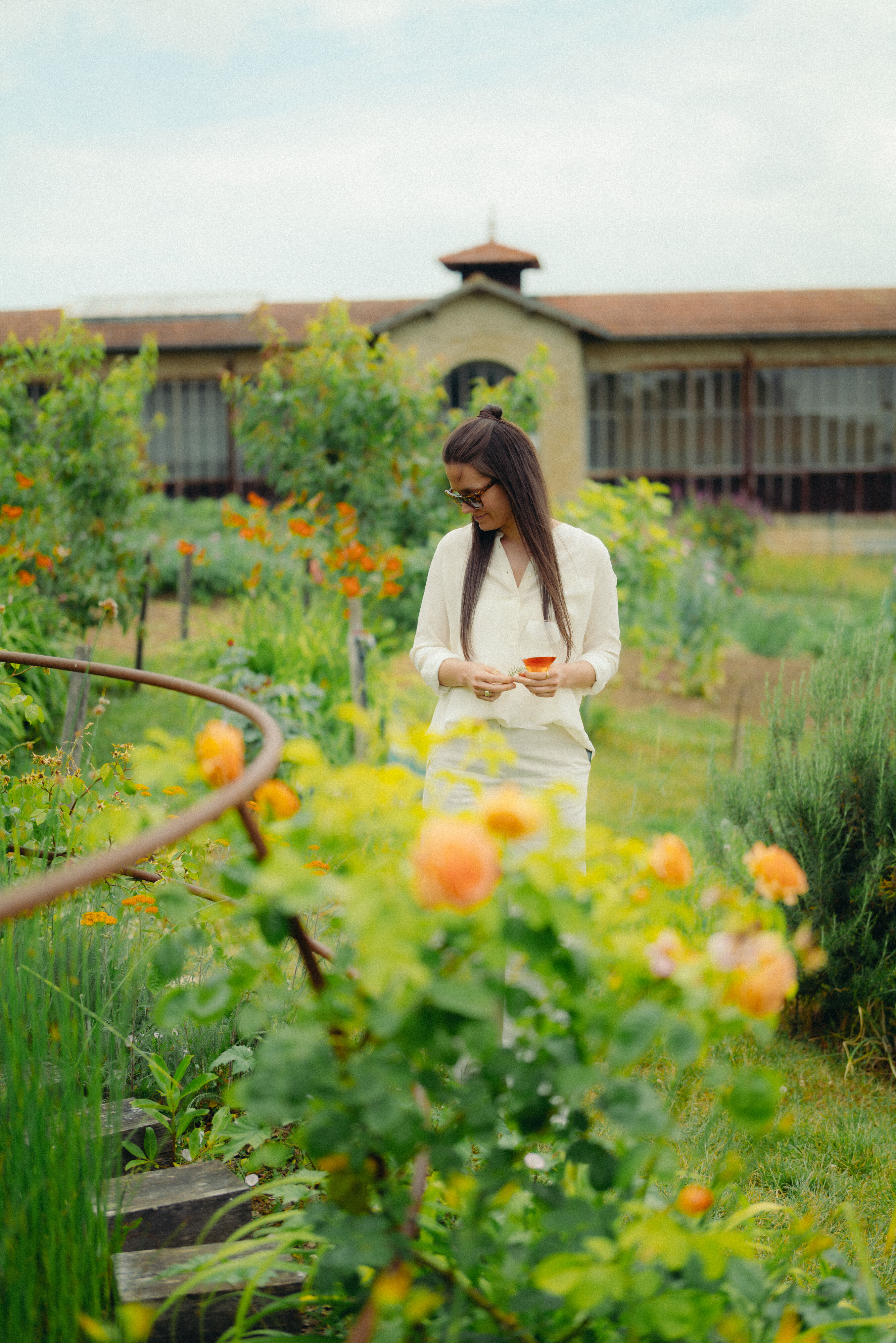 Veuve clicquot Jessica Rosval Portrait in garden