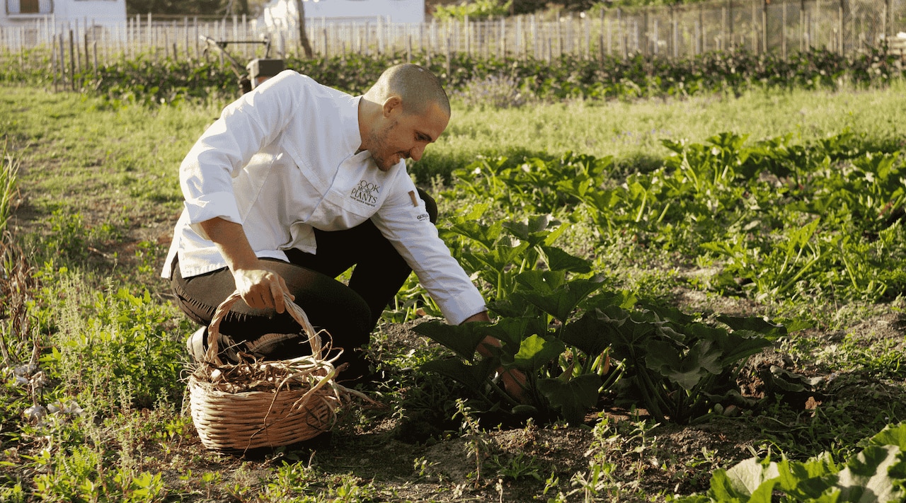 Davide Guidara in his garden