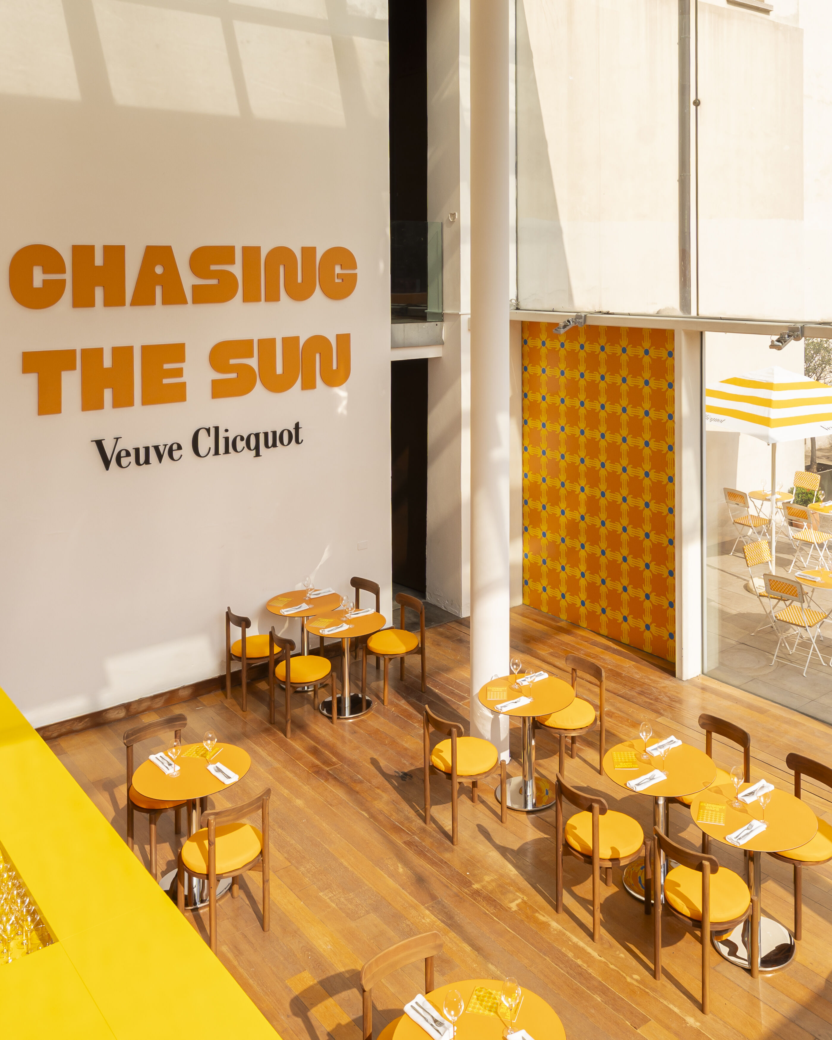 Veuve CLicquot Chasing the sun Caf&eacute; Clicquot Milan Design Week 