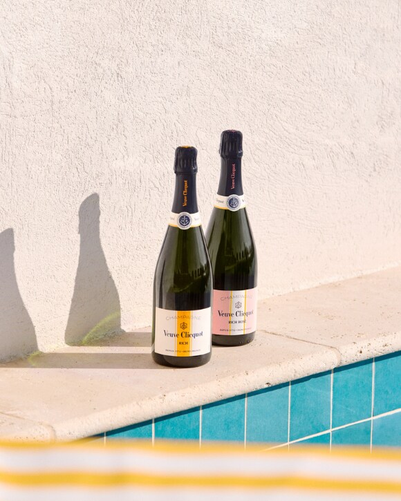 Two bottles of RICH Veuve Clicquot 