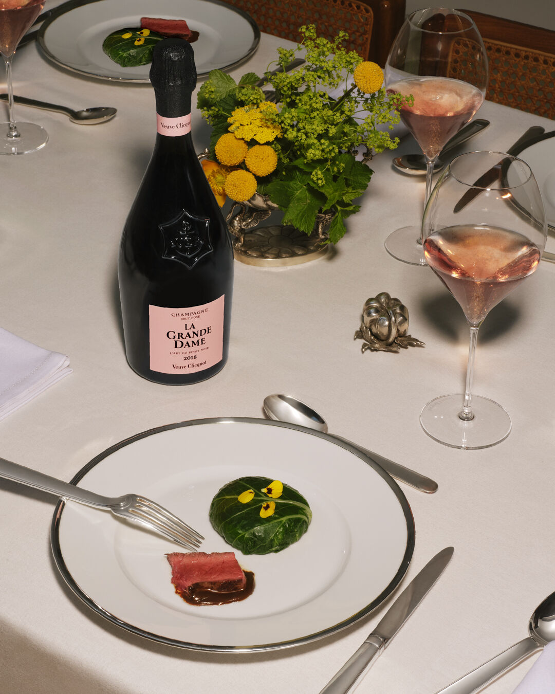 Veuve Clicquot Veal Festive Food Pairing with La Grande Dame Ros&eacute; 2018