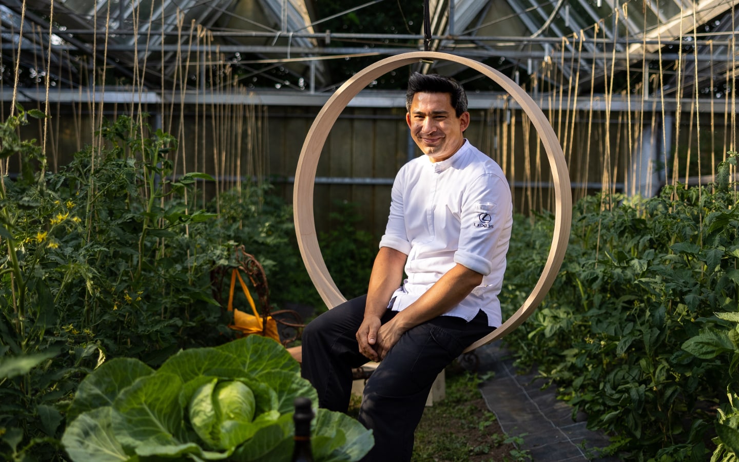 Tohru Nakamura in his garden