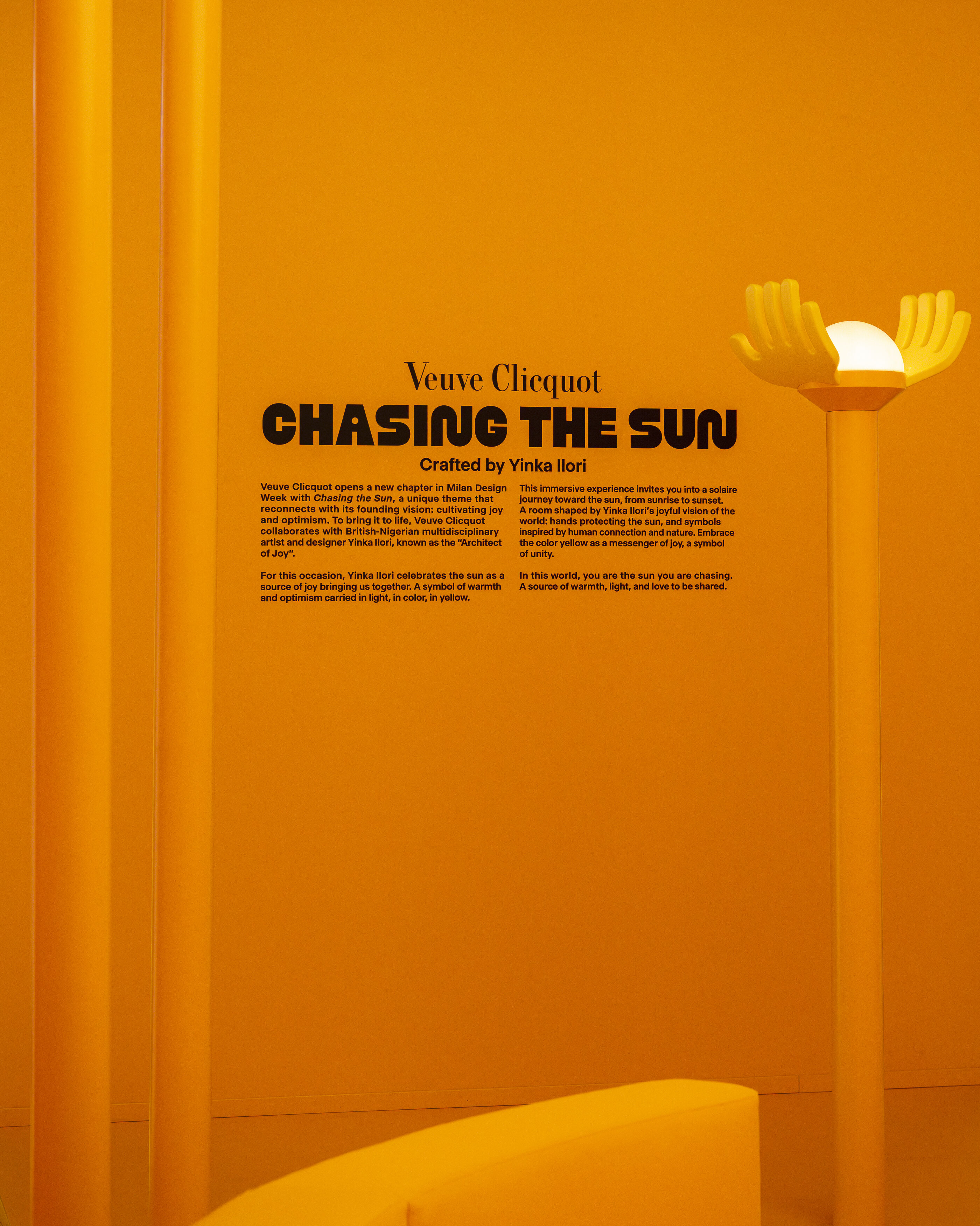 Veuve Clicquot Chasing the Sun Milan Design Week Pop Up