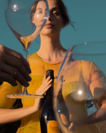 Jimmy Marble's photo of a model with La Grande Dame 2015