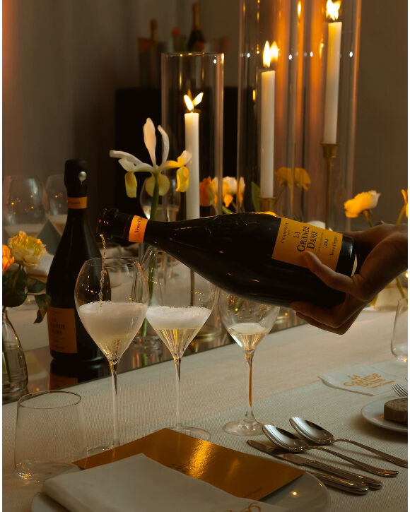 Two Glasses of Veuve Clicquot La Grande Dame 2018