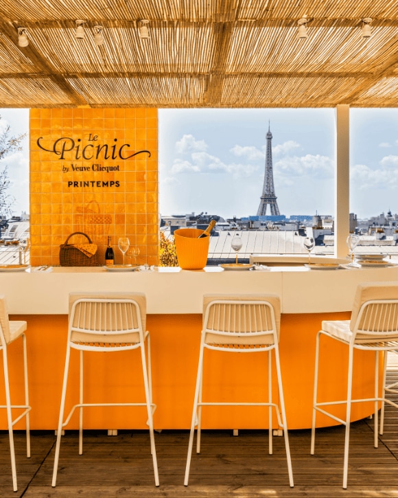 Le Picnic by Veuve Clicquot Printemps Haussmann Paris