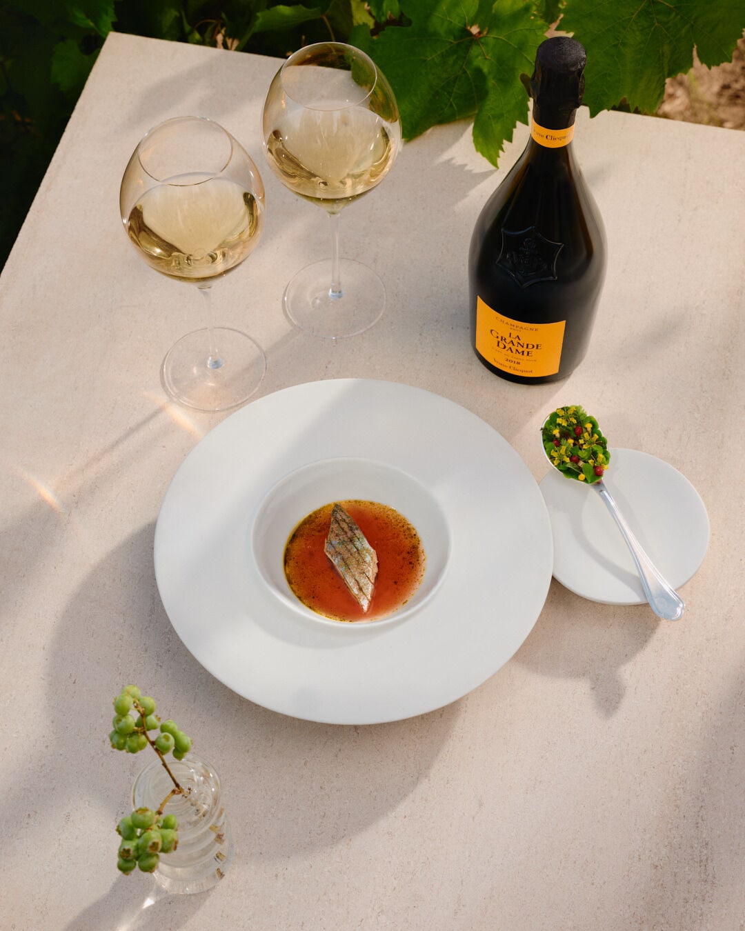 Veuve clicquot Jessica Rosval Dish Duo with Lucas Brocheton