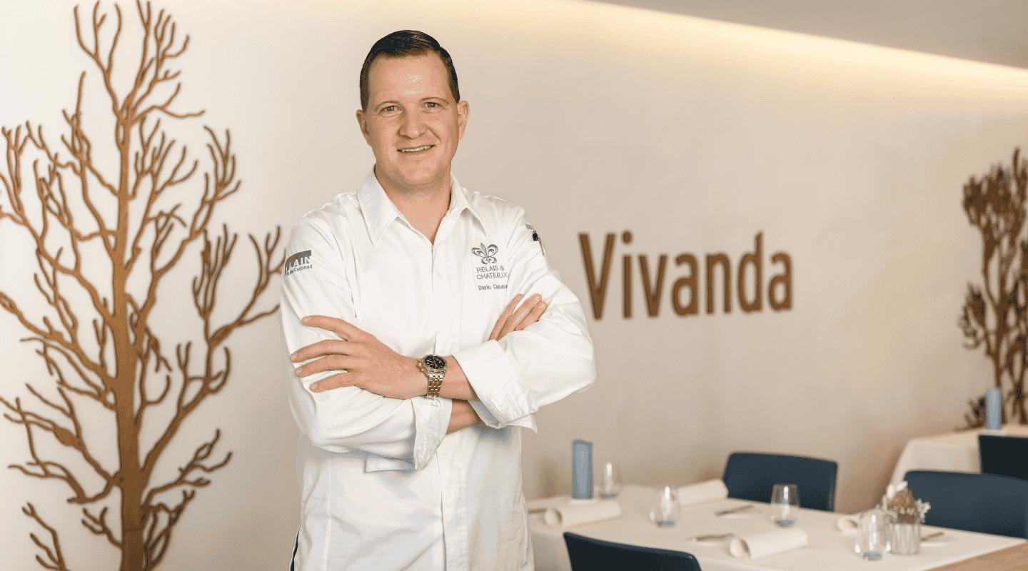 Dario Cadonau dans son restaurant Vivanda Dario Cadonau dans son restaurant Vivanda