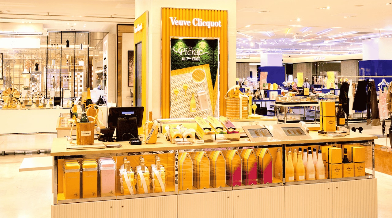 Veuve Clicquot Store Printemps Haussman Paris
