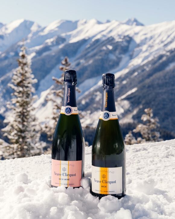Veuve Clicquot RICH and RICH Ros&eacute; in the snow