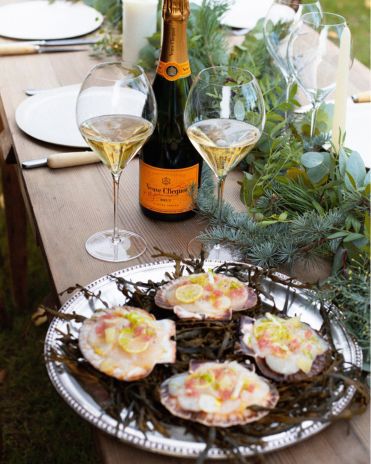 ホタテ貝、柑橘類&ポン酢ソース