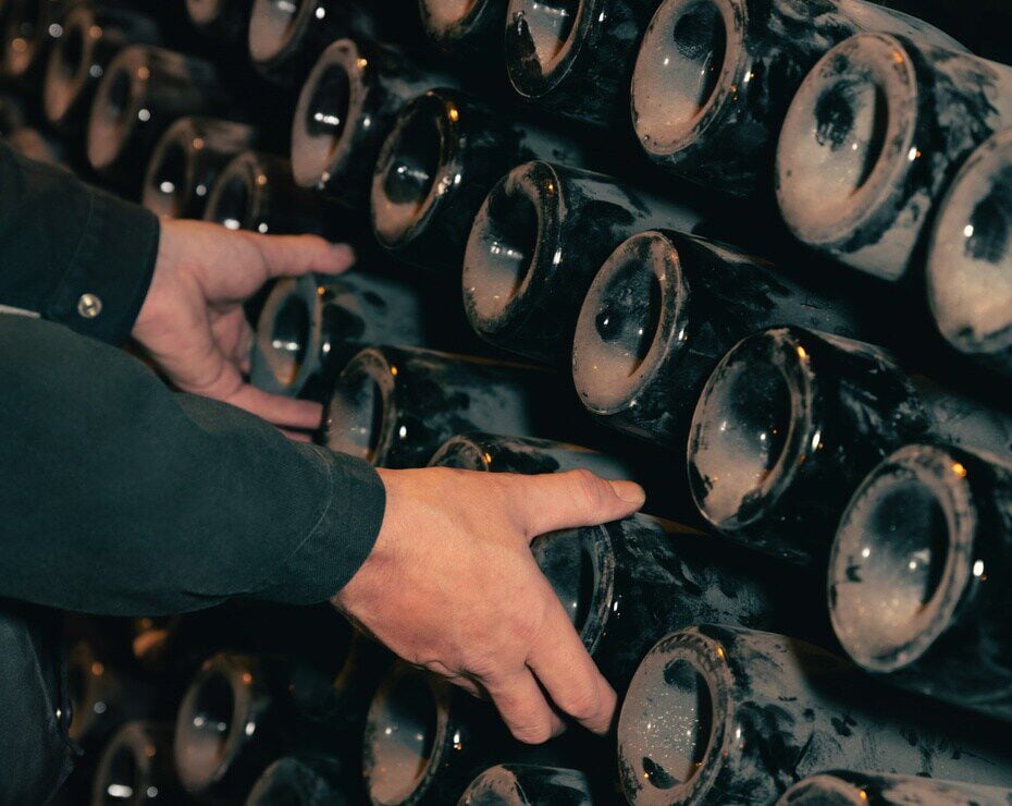 Bouteilles de vin stockées Bouteilles de vin stockées