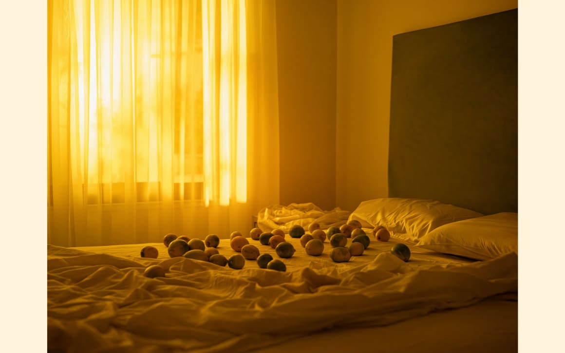 Newsha Tavakolian photo of lemons on a bed Newsha Tavakolian photo of lemons on a bed