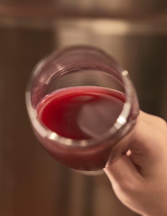 Glass of red wine