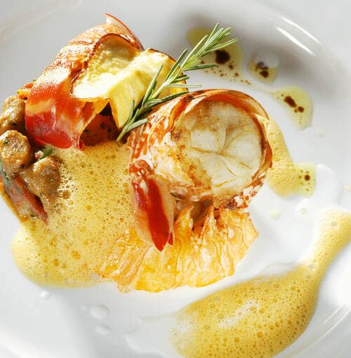 Veuve Clicquot - Roasted Breton lobster with crispy vegetables and a licorice sauce