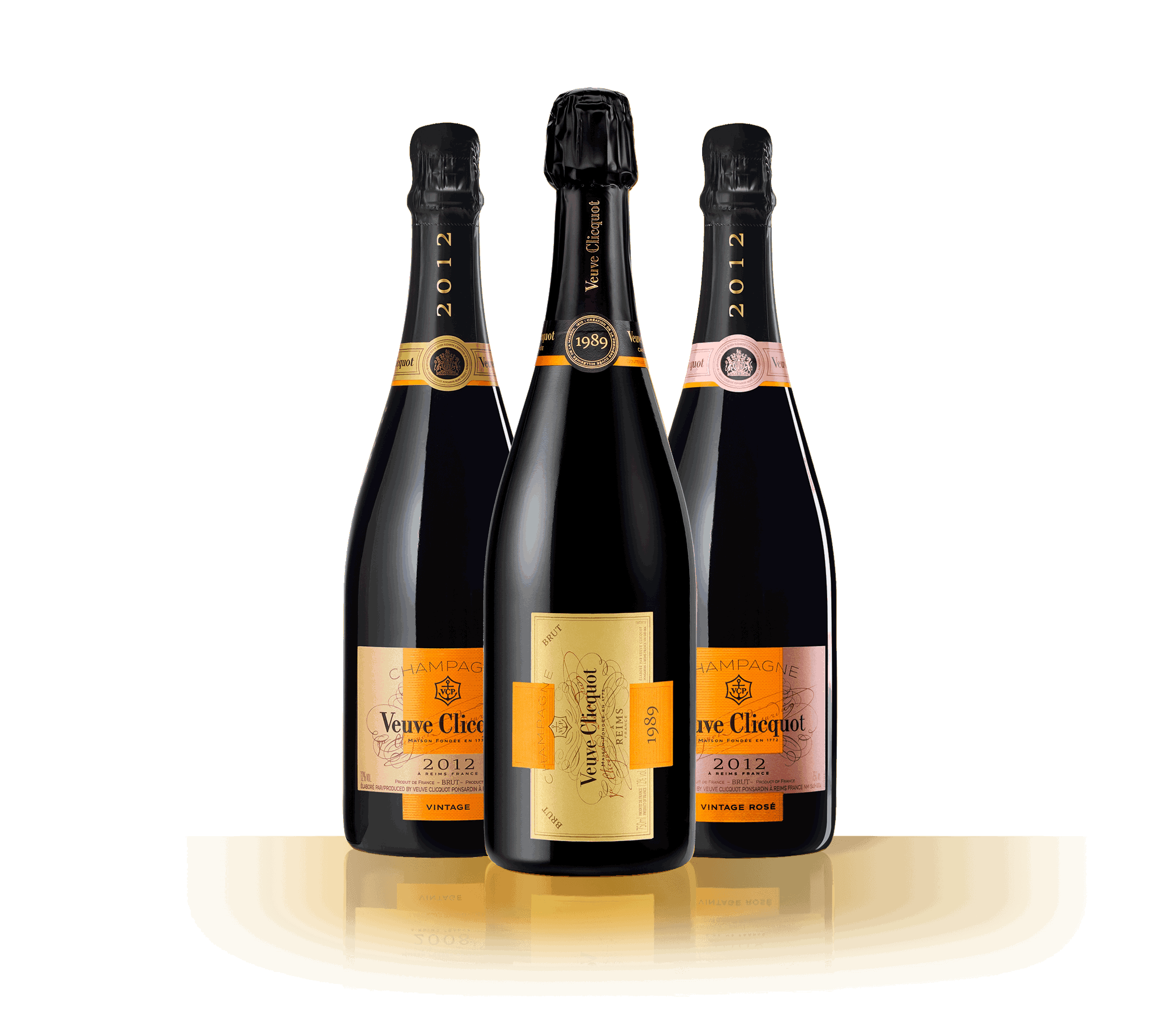Bottles Veuve Clicquot Champagne Vintage 